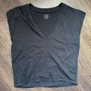 Frame denim Women's Black Le High Rise V shirt